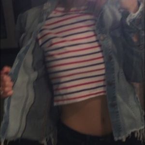 Red White Blue Stripped Shirt